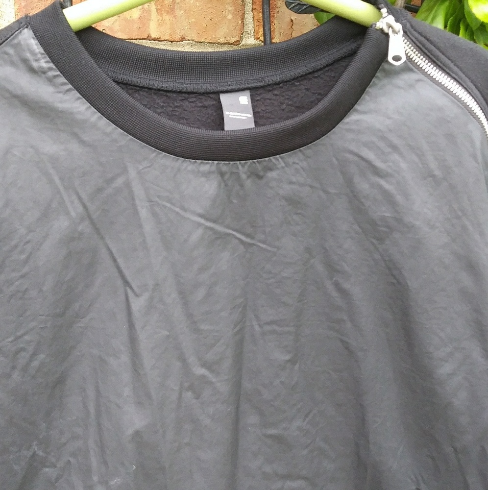 G star raw waxed cotton mix oversized shirt zip S - Picture 3 of 8